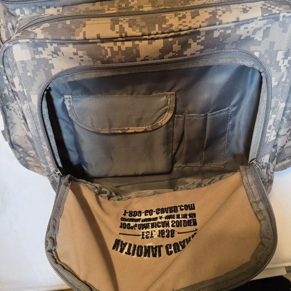 US ARMY National Guard Tactical Large Digital Camo Backpack American Soldier